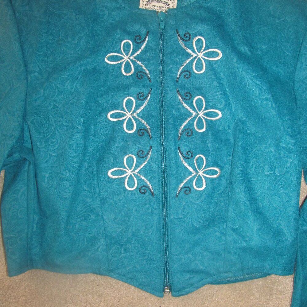 Crop Jacket/Shirt Western Wear Women  XS-S-M-L teal